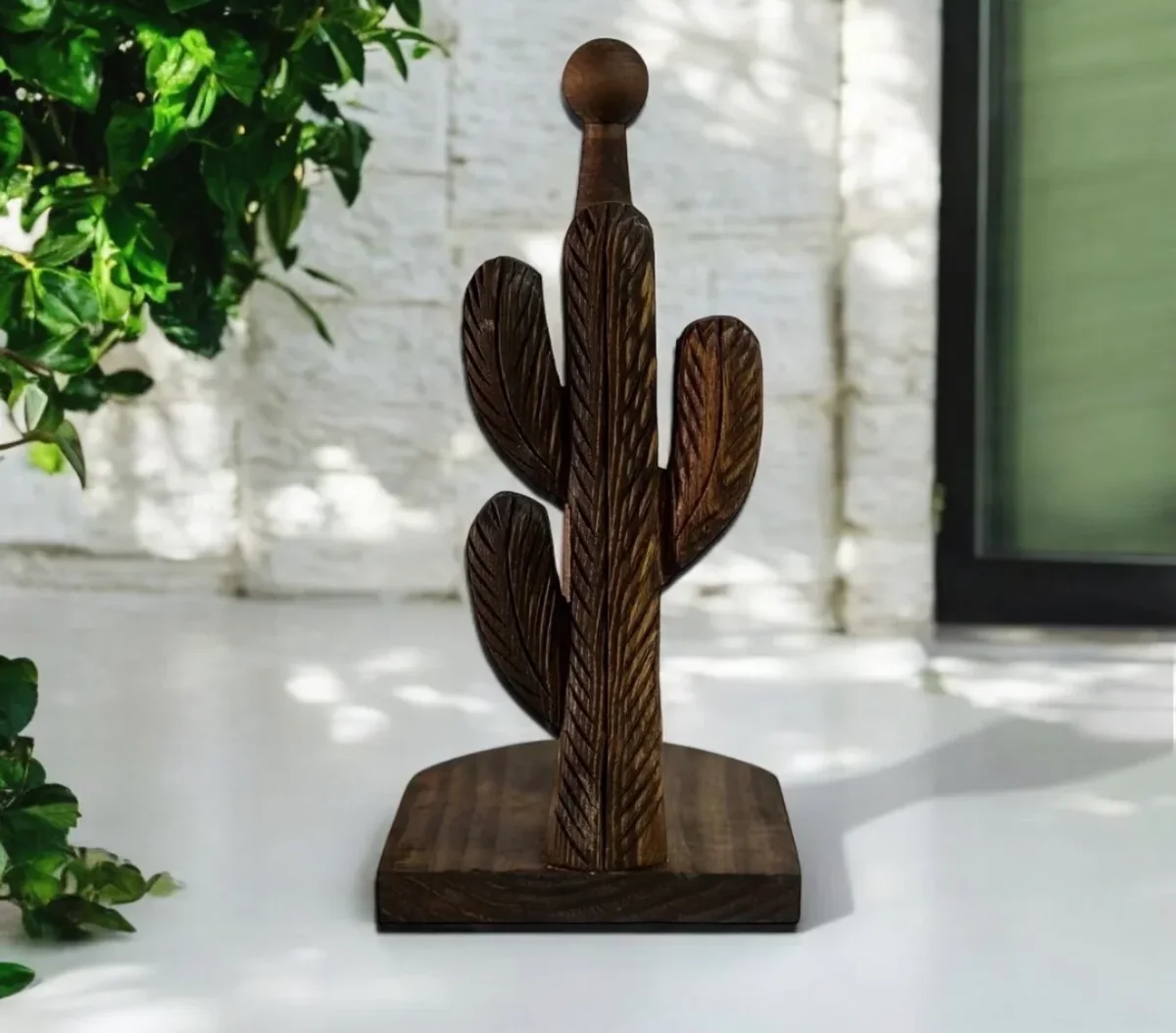 Kütük Shop 5 Tre Kaktus Serviettholder – Dekorativ og Praktisk (30x15 cm)