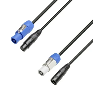 Adam Hall hybridkabel DMX og PowerCon