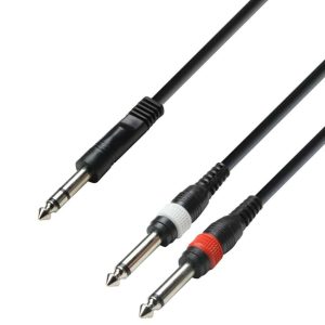 Adam Hall K3YVPP TRS Jack til 2 x TS Jack kabel 3 m